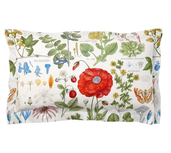Poppy Botanical Reversible Duvet Cover & Sham Pottery Barn