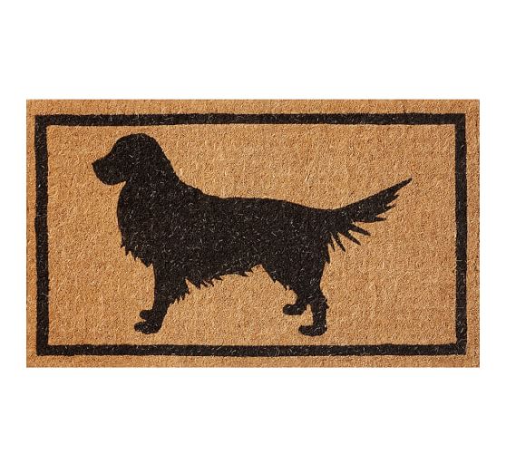 Golden Retriever Door Mat, 18X30" Pottery Barn
