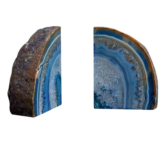 pottery barn agate bookends
