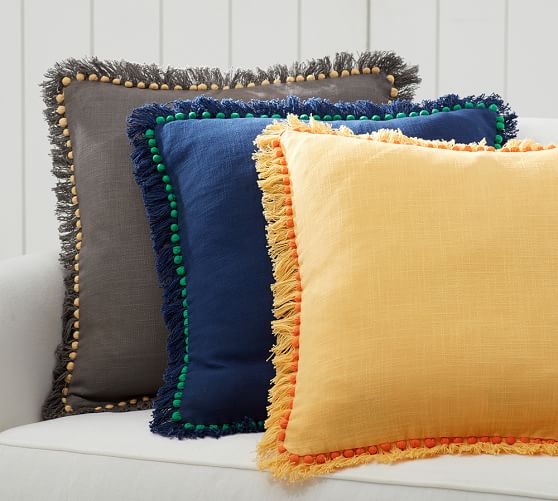 Bauble Fringe Pillow Cover Pottery Barn