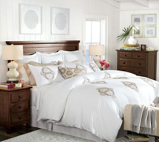 Alyssa Embroidered Duvet Cover & Sham Pottery Barn