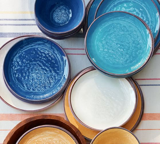 swirl melamine dinnerware blue c