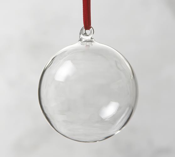 Monogrammable Glass Globe Ornament Pottery Barn