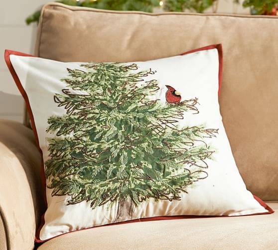 Cardinal Bird in Tree Pillow Cover Pottery Barn