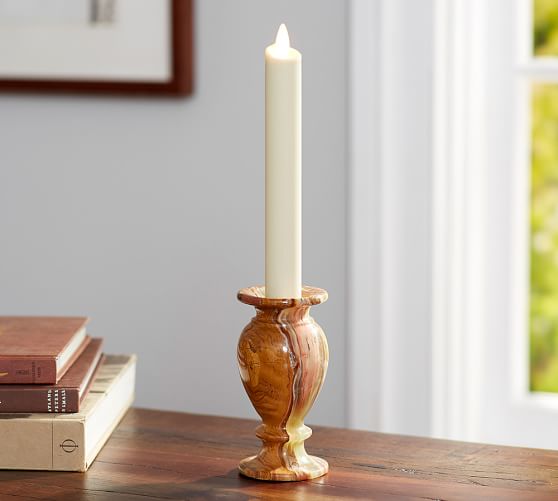 Premium Flicker Flameless Wax Taper Candle Pottery Barn