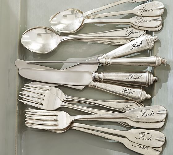 Antique Silver Sentiment Flatware Pottery Barn