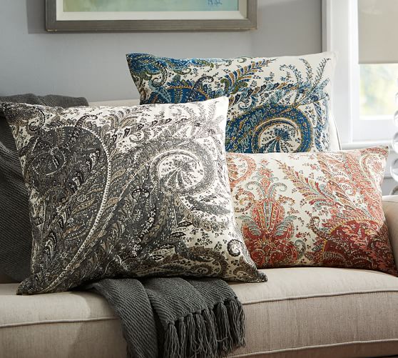 Ellis Paisley Reversible Pillow Cover Pottery Barn
