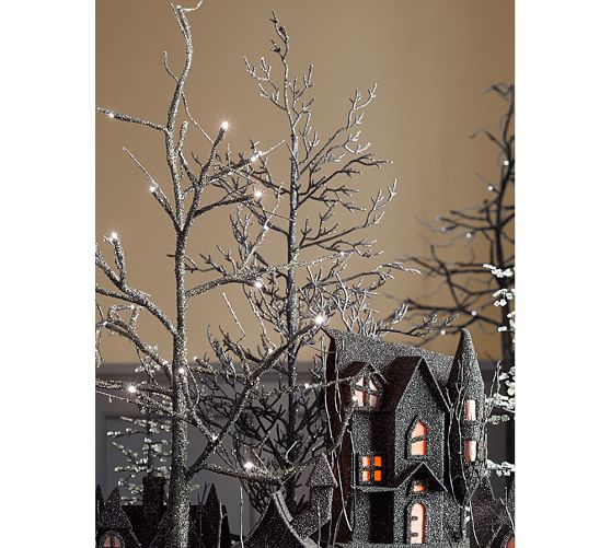 black glitter tree pottery barn black glitter tree pottery barn