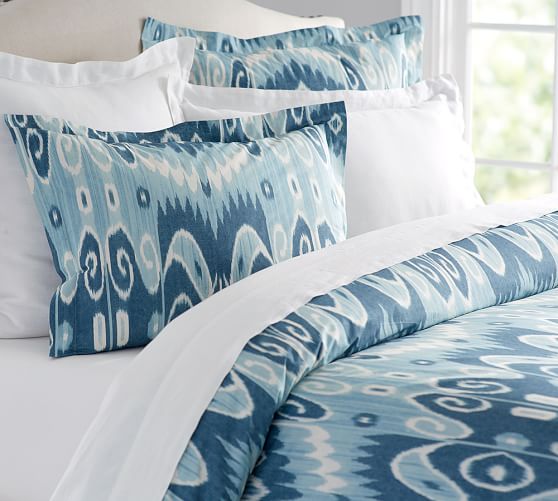 Savannah Ikat Print Duvet Cover & Sham Pottery Barn