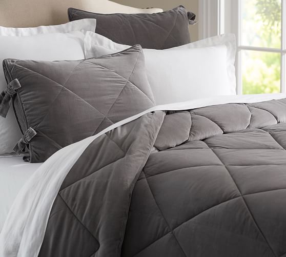 Velvet Comforter & Sham Pottery Barn