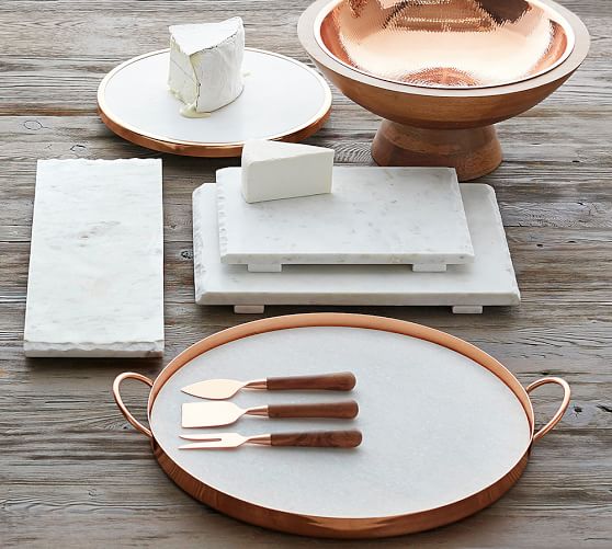 Marble and Copper Lazy Susan Pottery Barn