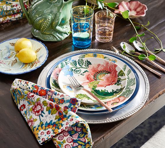 Lyla Garden Butterfly Salad Plates, Mixed Set of 4 Pottery Barn