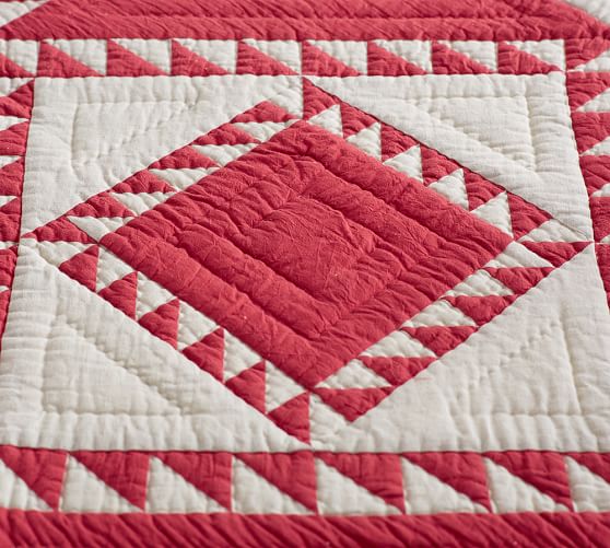 Patchwork Arrow Geo Quilt & Sham Pottery Barn
