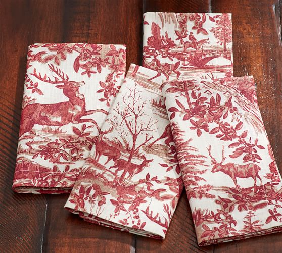 Alpine Toile Napkin, Set of 4 Pottery Barn
