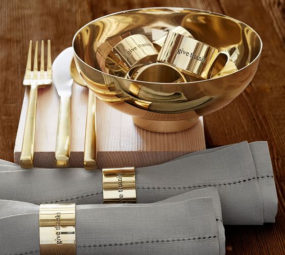 Luna Brushed Gold Flatware Set Pottery Barn