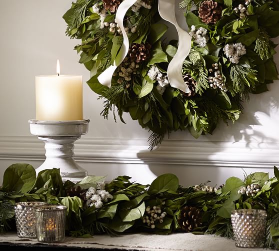 live fresh winter garland pottery barn live fresh winter garland pottery barn