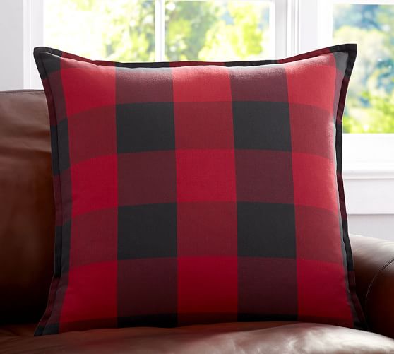 Buffalo Check Plaid Pillow Cover Pottery Barn