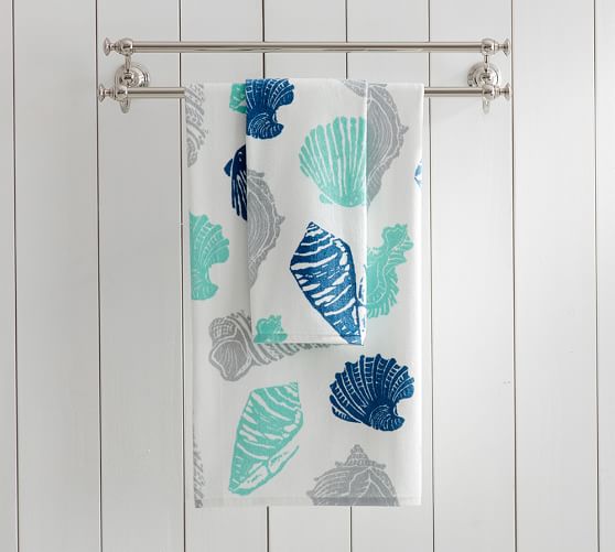 Seashell Organic Bath Towels Pottery Barn