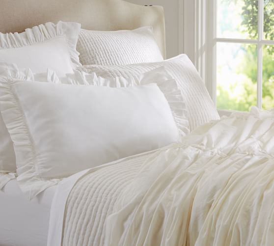Hadley Ruched Duvet Cover & Sham Pottery Barn