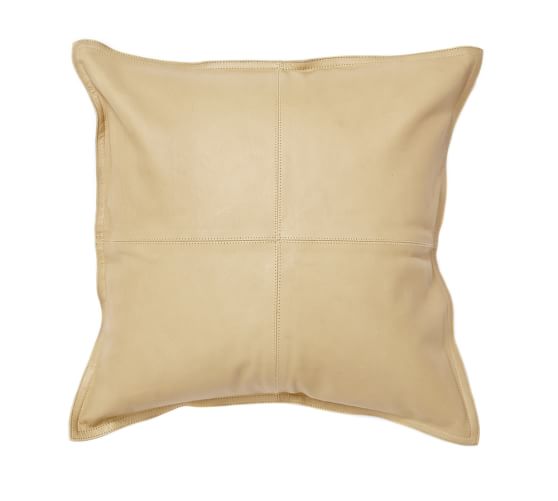 Pieced Leather Pillow Cover Pottery Barn