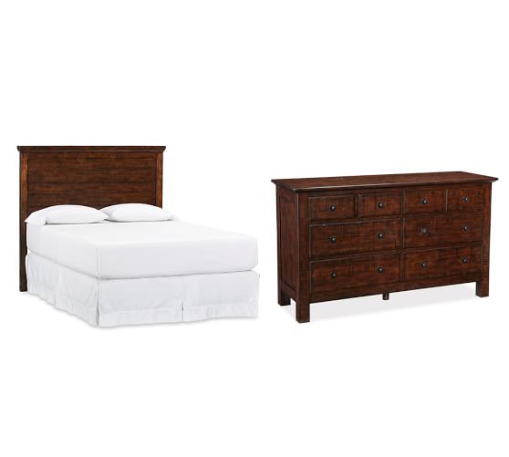 Mason Headboard & ExtraWide Dresser Set Pottery Barn
