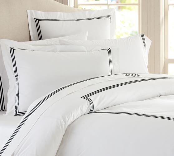 Grand 280ThreadCount Embroidered Duvet Cover & Sham Pottery Barn