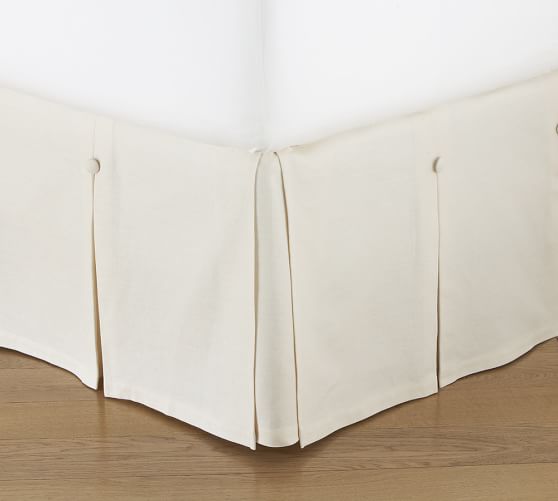 Pleated Button Bed Skirt Pottery Barn