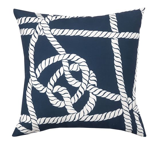 Outdoor Rope Print Pillow Pottery Barn