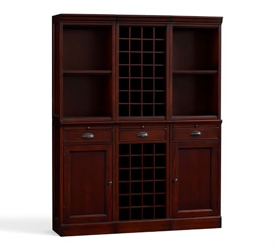 Modular Bar System with 1 Wine Hutch & 2 Open Hutch Pottery Barn