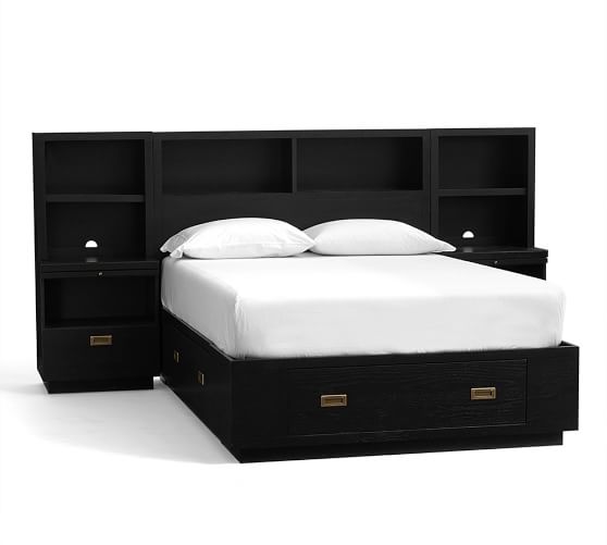 Reynolds Storage Bed & Hutch Set Pottery Barn