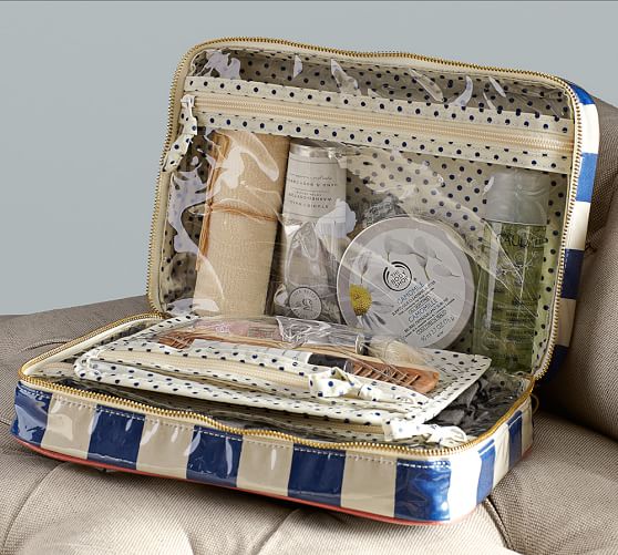 Navy Stripe Ultimate Cosmetic Bag Pottery Barn