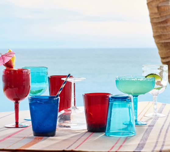 Tulum Acrylic Drinkware, Set of 4 Red Pottery Barn