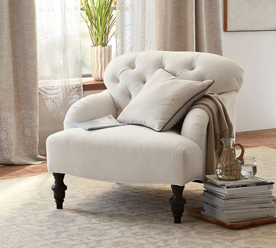 Clara Upholstered Armchair Pottery Barn