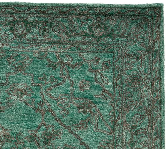 Brady Persian Rug Teal Pottery Barn