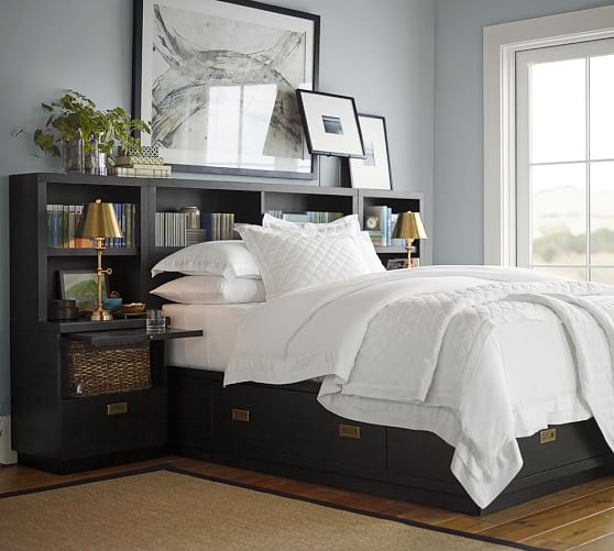 Reynolds Storage Bed & Hutch Set Pottery Barn