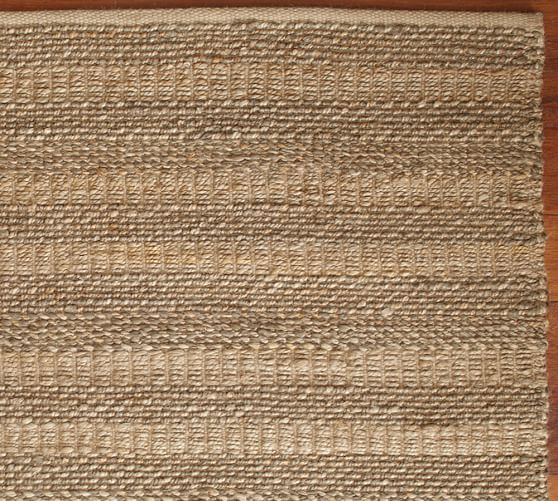 Twill Stripe Jute Rug Natural Pottery Barn