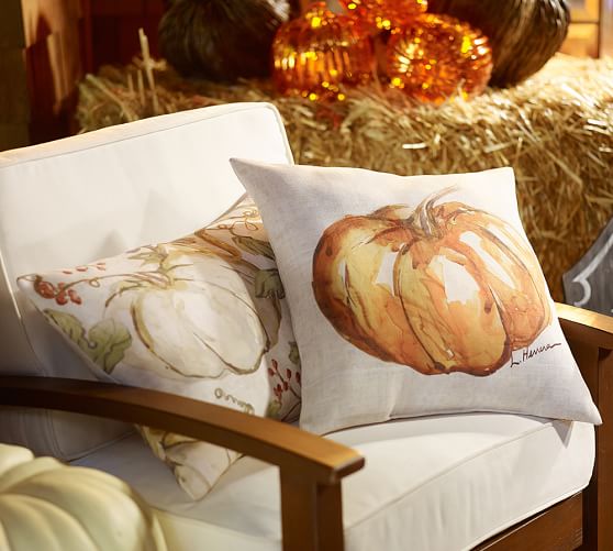 Painted Pumpkin Patch Indoor/Outdoor Pillow Pottery Barn