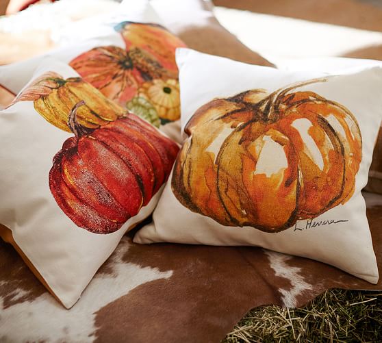 Market Pumpkins Pillow Cover Pottery Barn