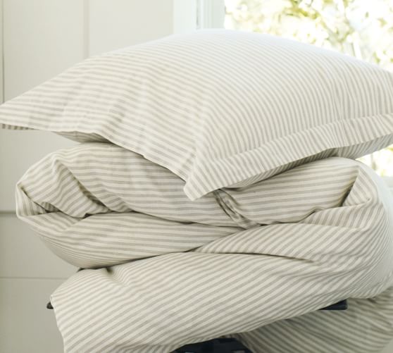 Scroll To Next Item Wide Stripe Flannel Bedlinen Ultrasoft