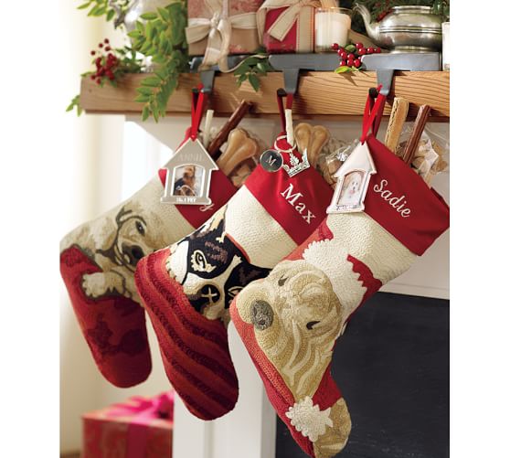 Crewel Embroidered Pet Stocking Pottery Barn