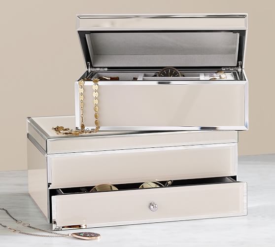 Josie Mirrored Small Jewelry Box Pottery Barn