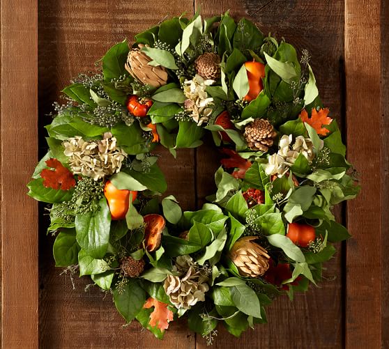 Live Artichoke Home Décor, Wreath Pottery Barn