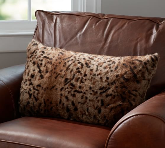 Tiger Faux Fur Lumbar Pillow Cover Pottery Barn