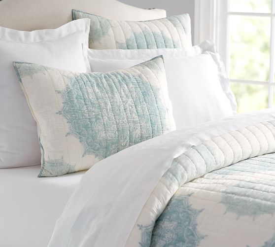 Erica Medallion Quilt & Sham Pottery Barn