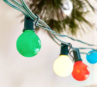 Multi Colored Glass Globe String Lights Pottery Barn