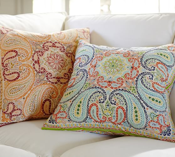 Lia Paisley Pillow Cover Pottery Barn