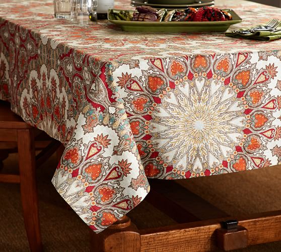 Valencia Paisley Tablecloth Pottery Barn