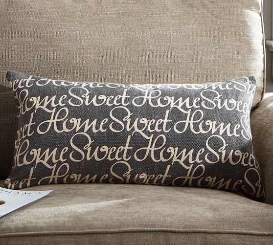 Home Sweet Home Lumbar Pillow Cover Pottery Barn