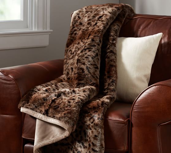 Tiger Faux Fur Throw Pottery Barn