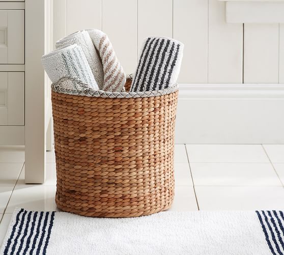 Striped Dobby Bath Mat Pottery Barn